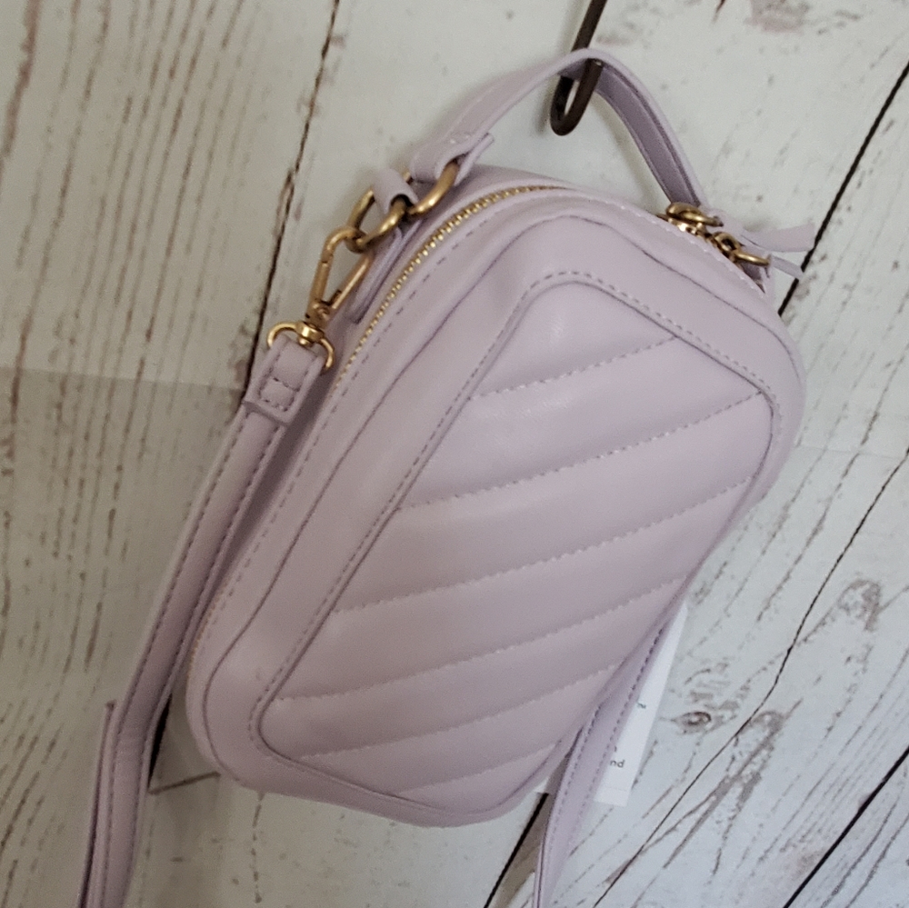 Time and Tru women's vinyl phone wallet crossbody bag purple lavender - Picture 3 of 13